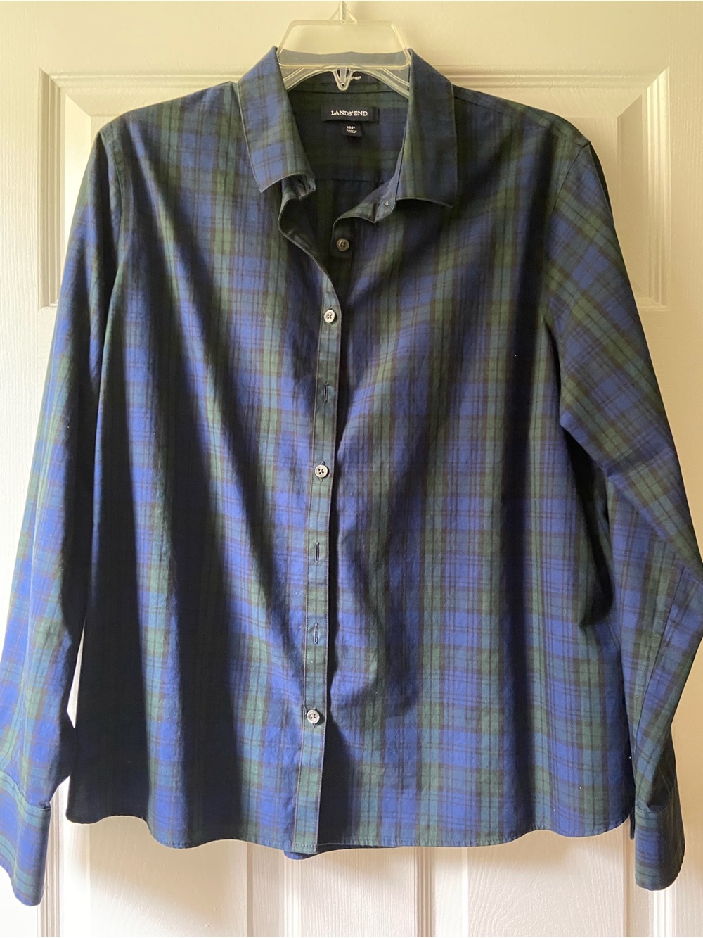 Ladies’ Lands’ End Plaid Shirt
